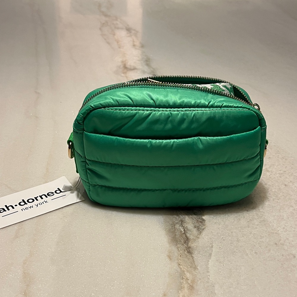 Ah Dorned Green Quilted Crossbody Bag